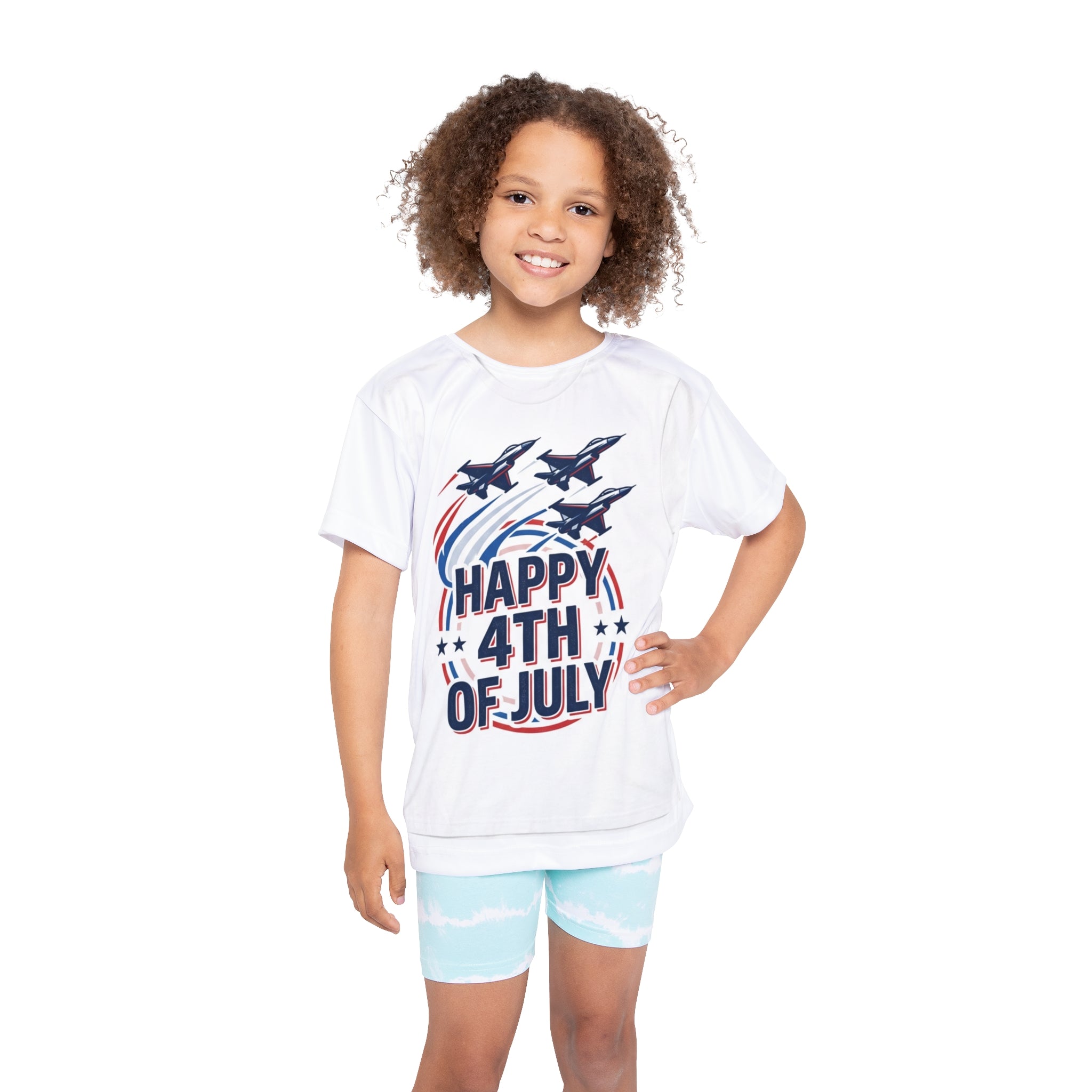 "Happy 4th of July" Patriotic Airshow Tee