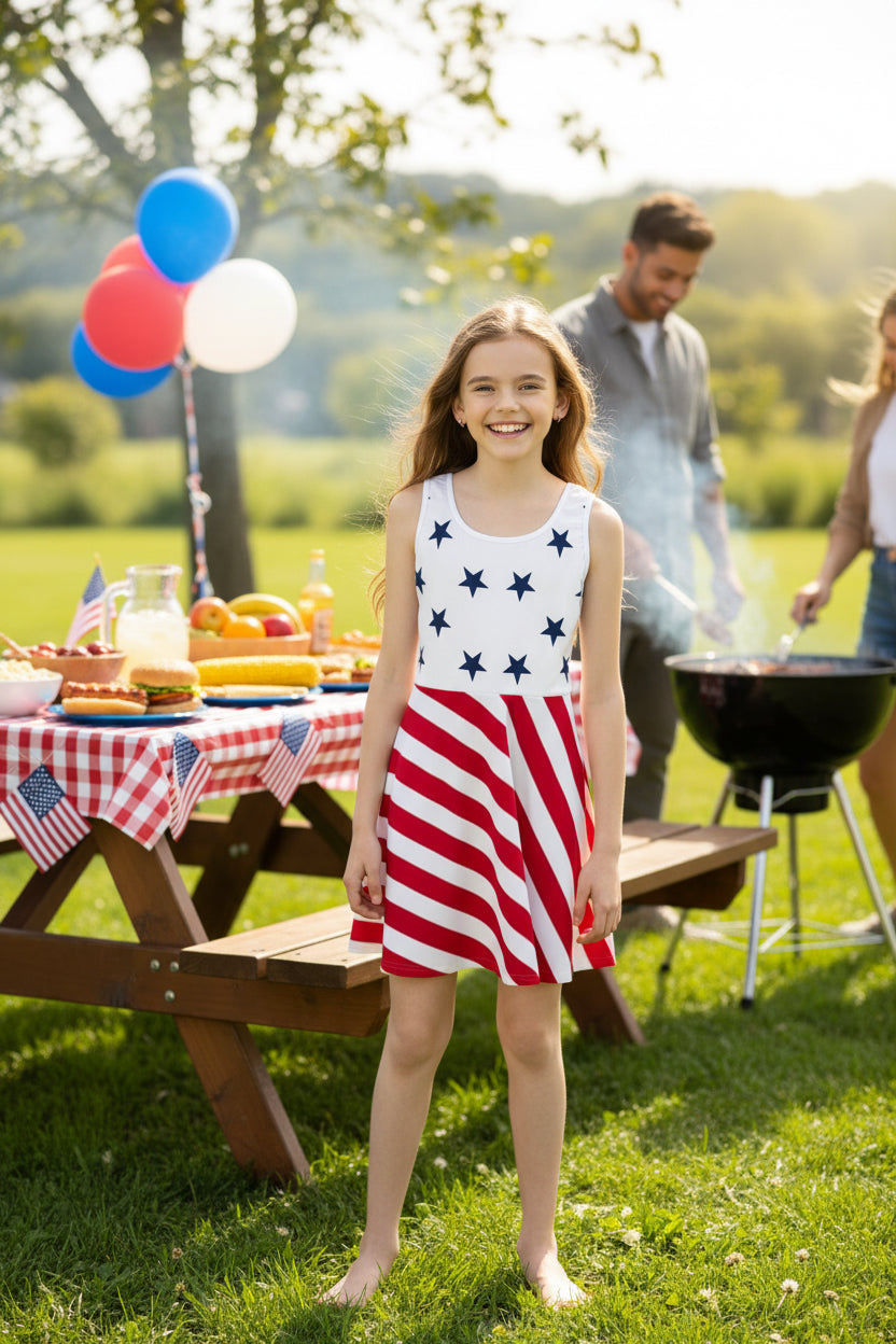 Girls' American Flag Sundress
