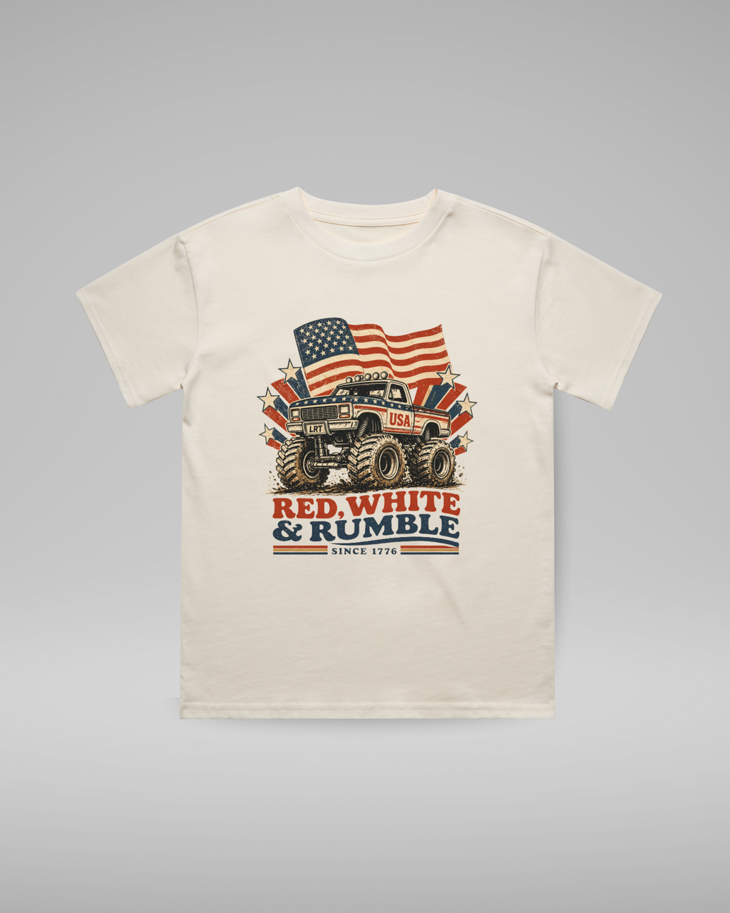 RED WHITE RUMBLE TEE